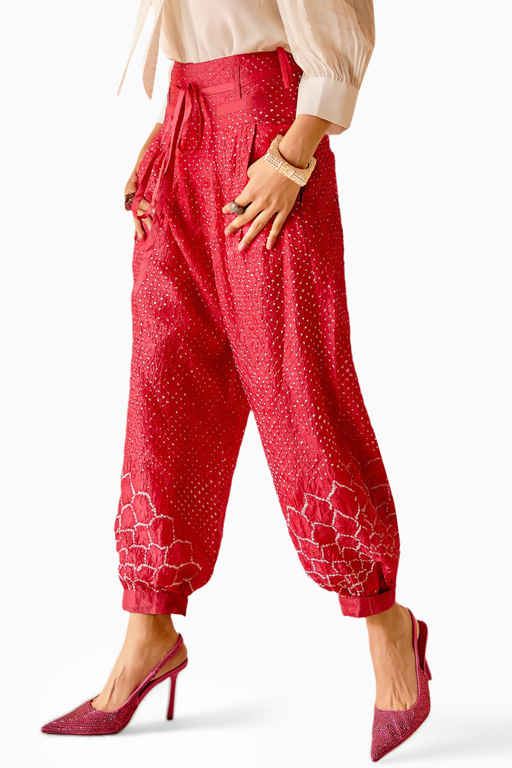 Pink Boho Dhoti Pants