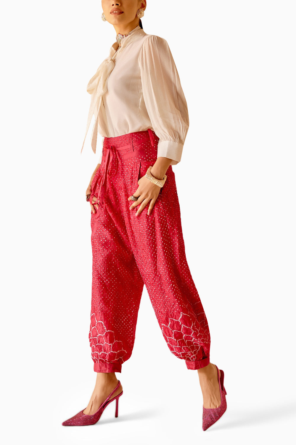 Pink Boho Dhoti Pants