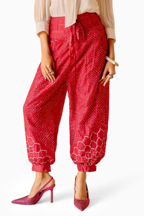 Pink Boho Dhoti Pants