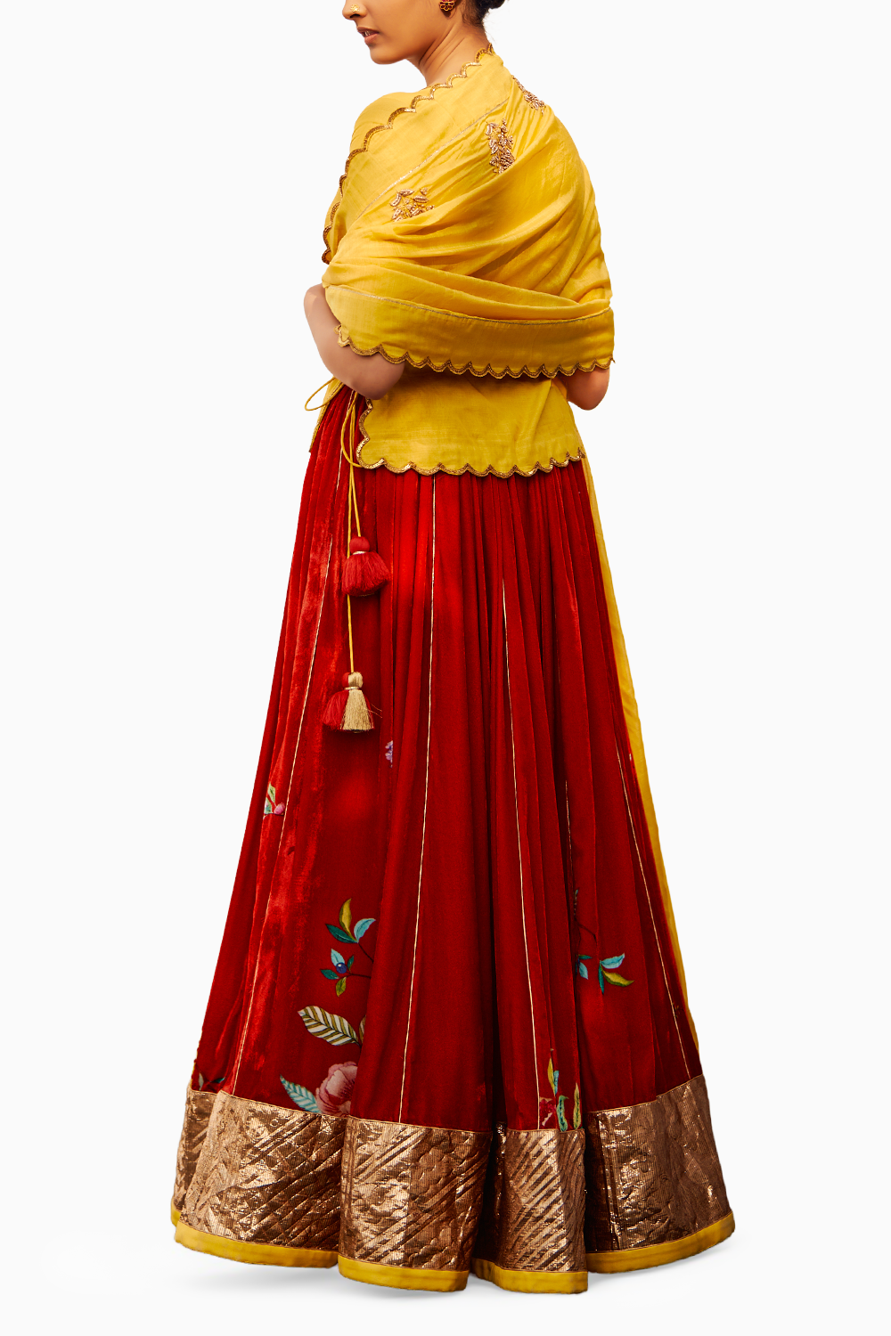 Rani Champa Makhmal Lehenga Set