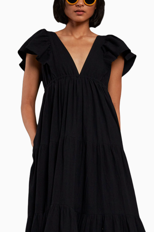 Black Tiered Gown