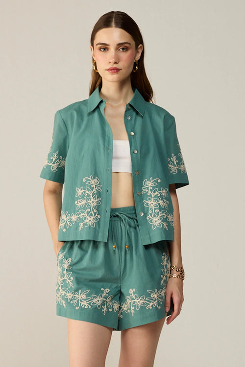 Teal Malibu Shorts