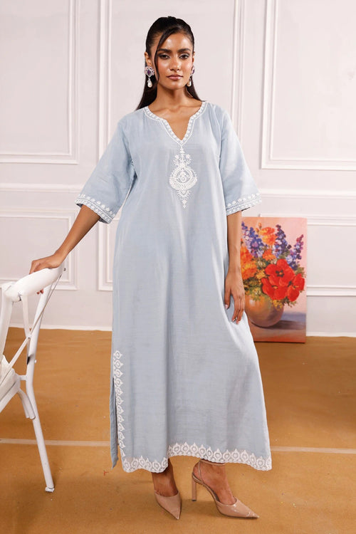Adaa Light Blue Kaftaan