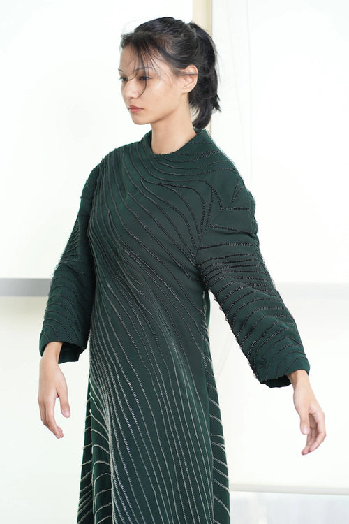 Forest Green Mountain Flow Dress