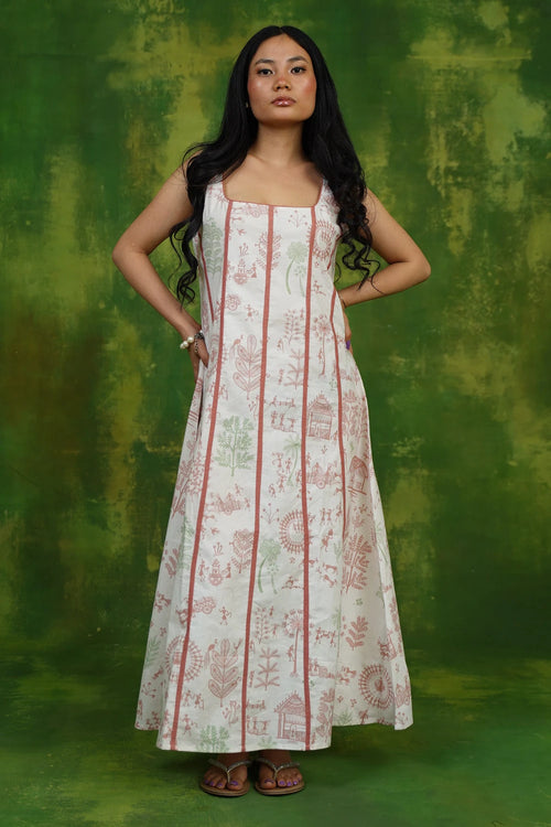 Village Life A Line Dress