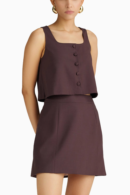 Plum Suiting Cropped Sleeveless Top