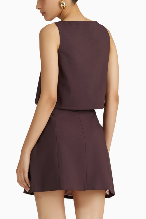 Plum Suiting Cropped Sleeveless Top