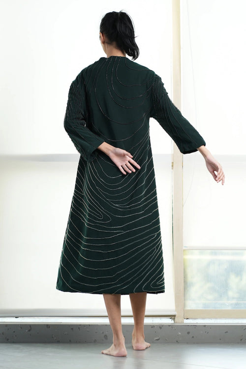 Forest Green Mountain Flow Dress
