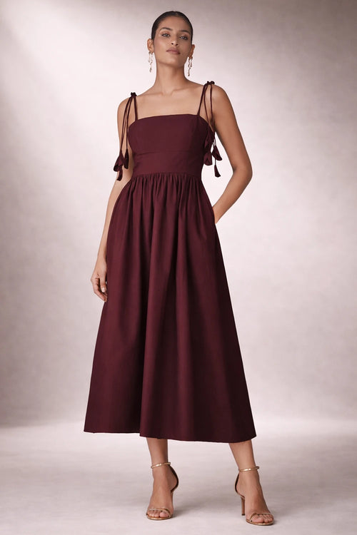 Burgundy Lys Dress
