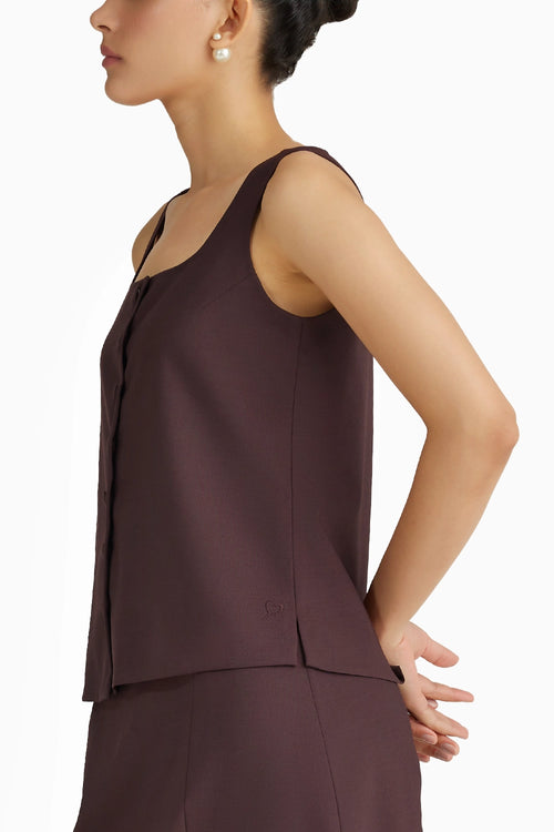 Plum Suiting Sleeveless Top
