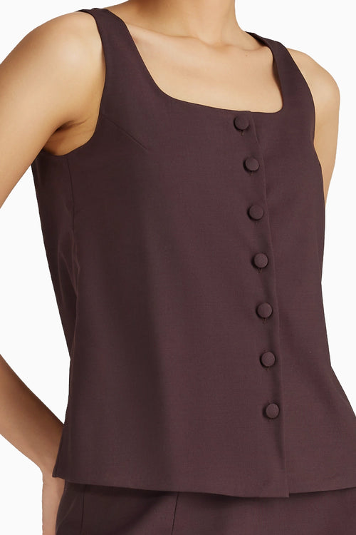Plum Suiting Sleeveless Top