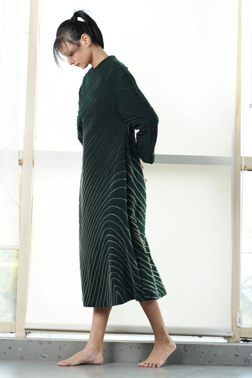 Forest Green Mountain Flow Dress
