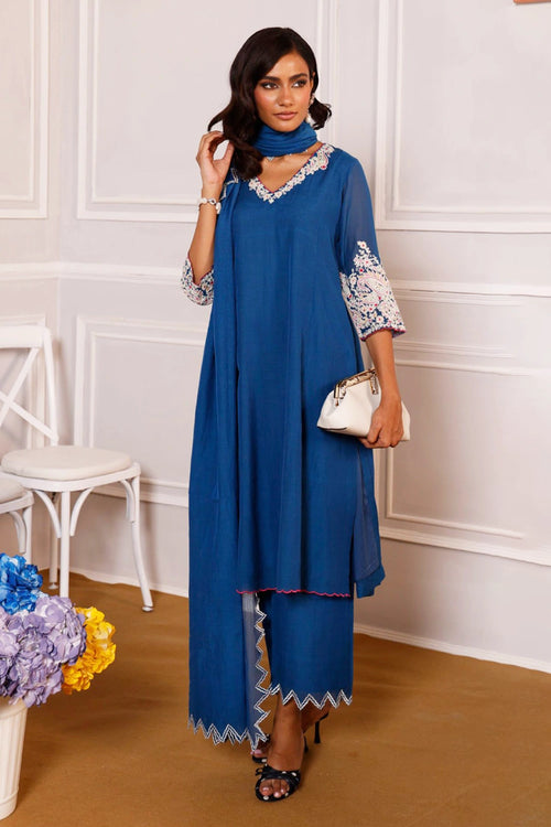 Saanjh Blue Suit Set