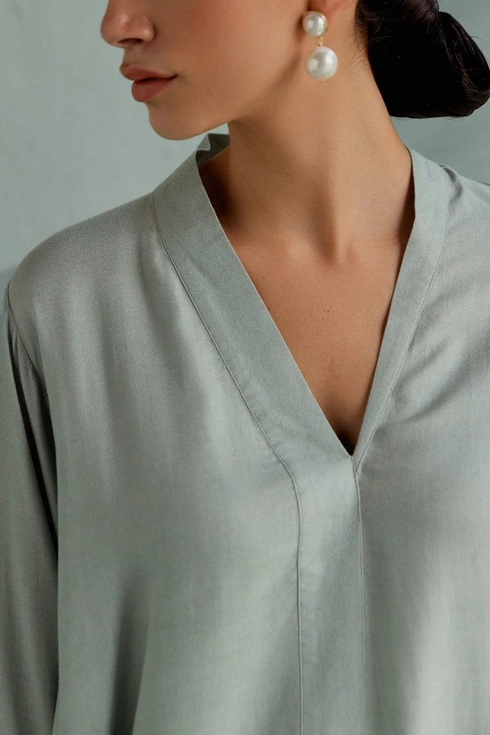 Yeu Sage Top with White Pants
