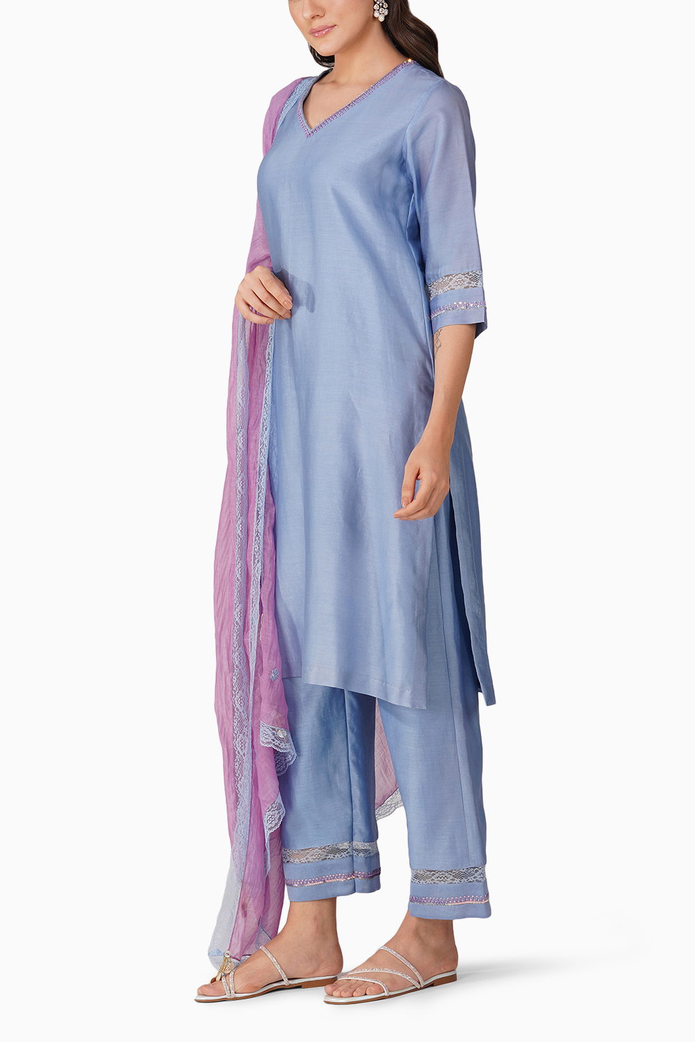 Starry Border Kurta Set