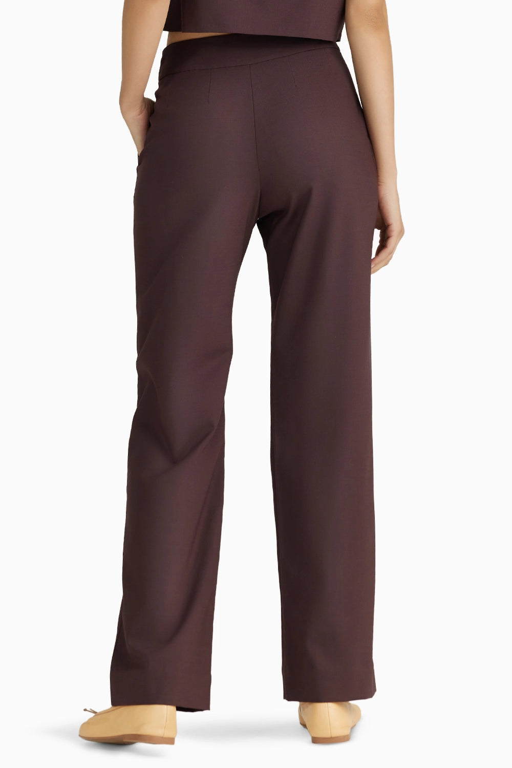Plum Suiting Pleated Trouser