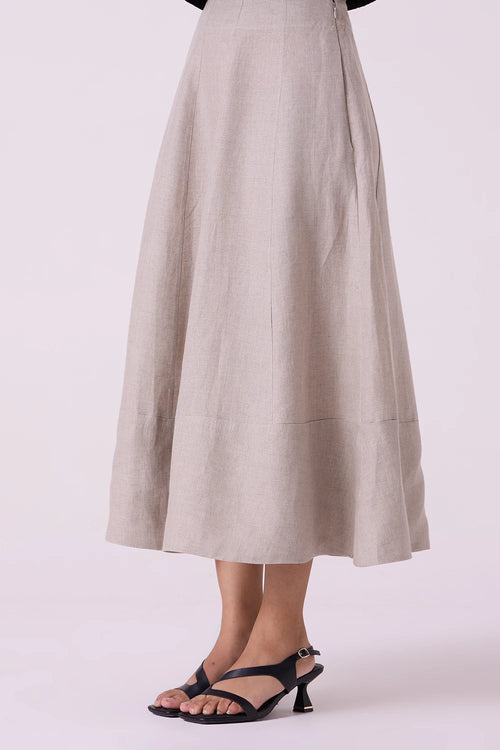 Marner Beige Linen Skirt