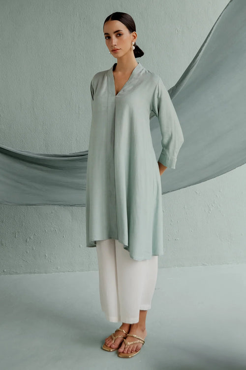 Yeu Sage Top with White Pants