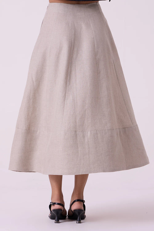Marner Beige Linen Skirt