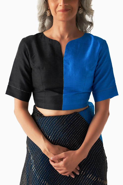 Methyl Blue Black Dual Blouse