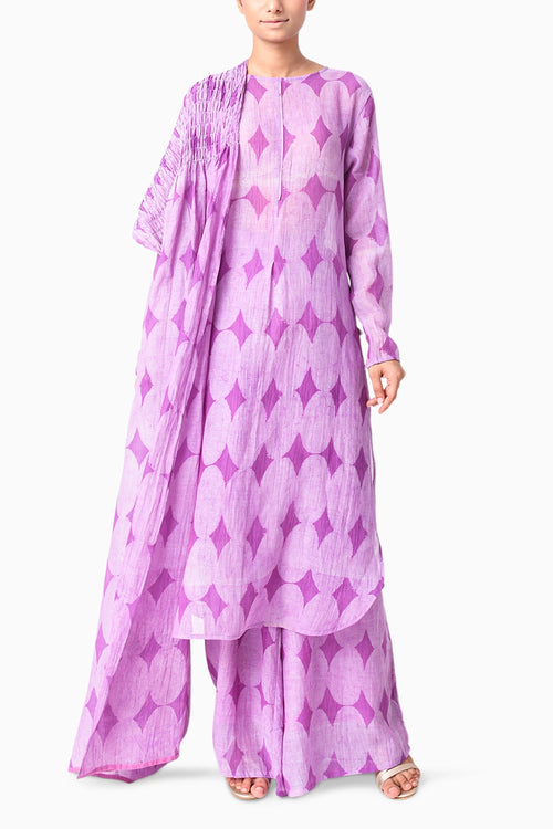 Plum Shima Tama Dupatta Set