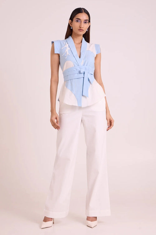 Murray Applique Wrap Top And Pant Set