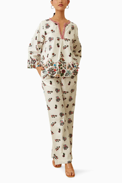 Ivory Kohinoor Buta Printed Co-ord Set