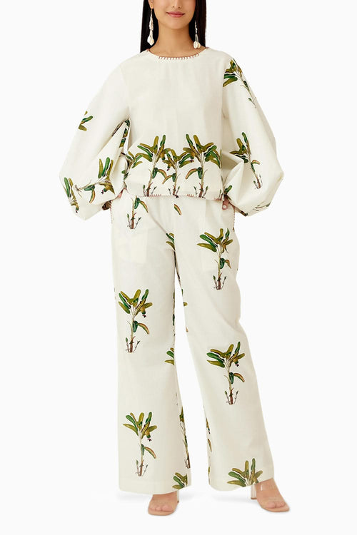 Off-White Hand Painted Pant