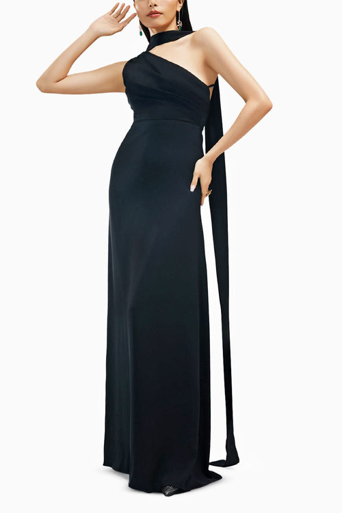 Phoenix One Shoulder Dress With A Scarf