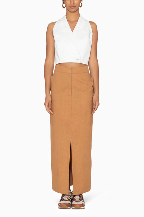 Sandstone Serenade Brown Skirt