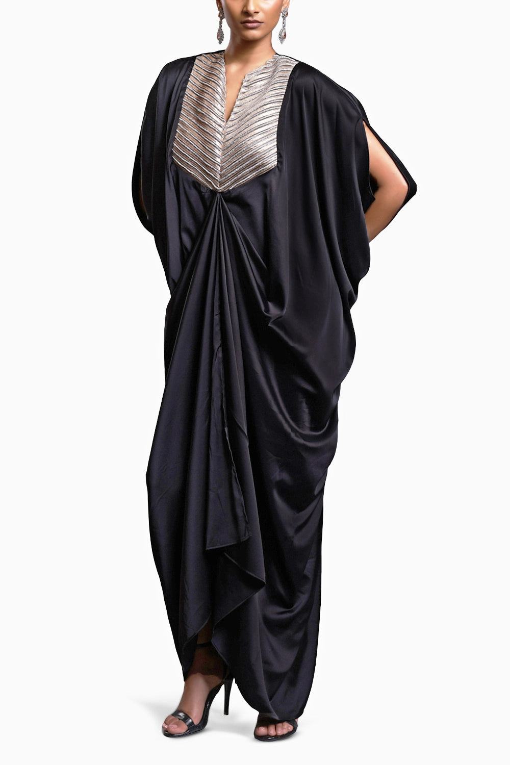 CF Black Crystal Rope Kaftan