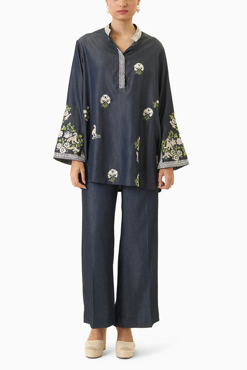 Blue Garden Denim Co-ord Set