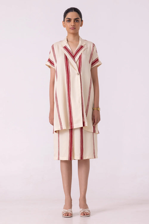Prynne Red Striped Skirt