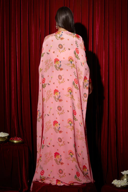 Nishka Blossom Pink Cape Set