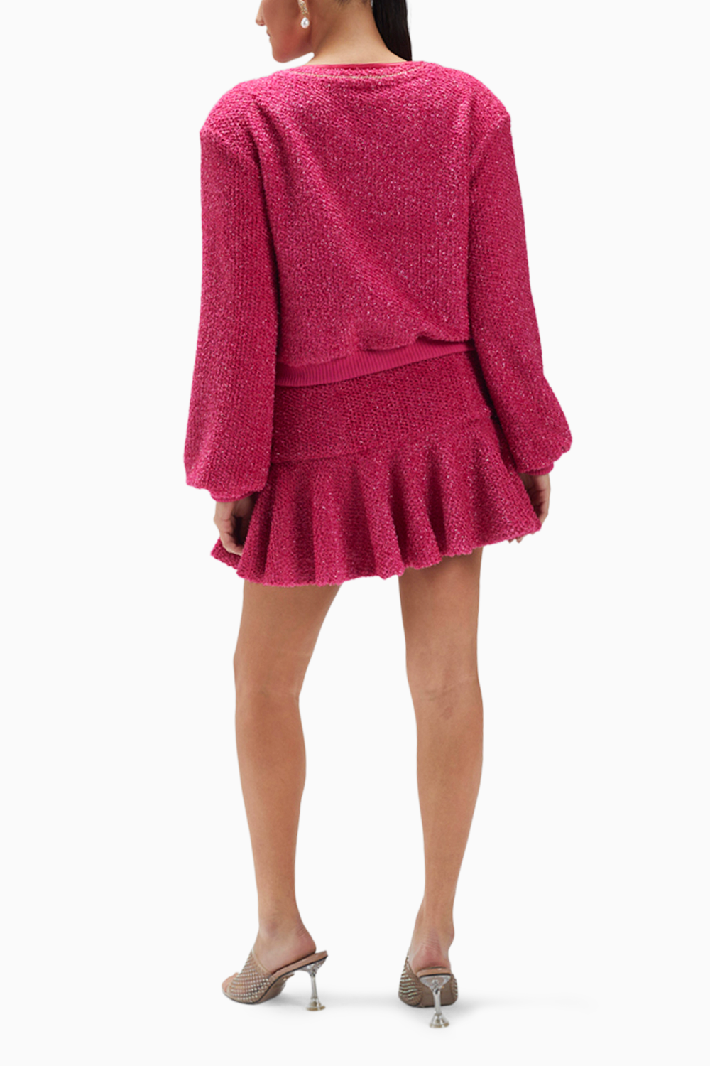 Fuchsia Pink Bomber Jacket With Dress