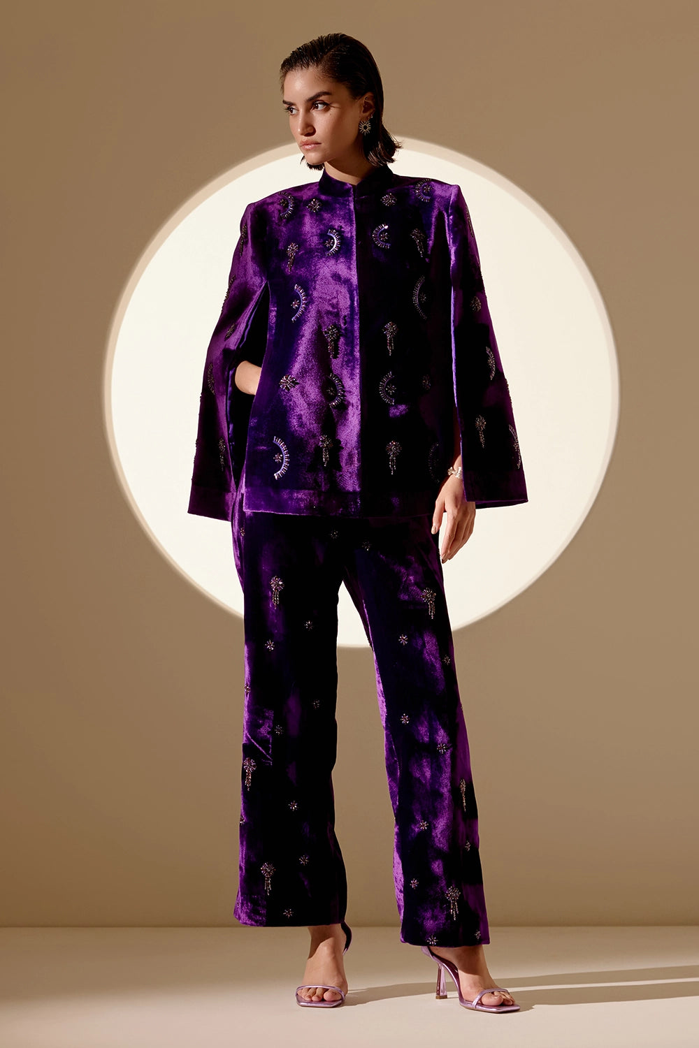 Purple Enchanté Cape And Pants Set