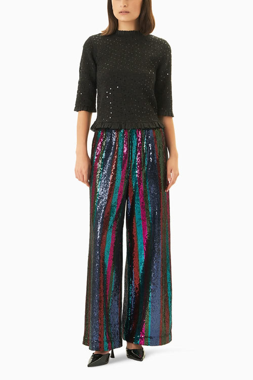 Aria Top with Luna Blue Pants Set