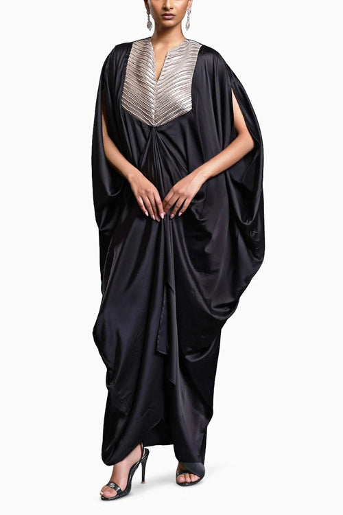 CF Black Crystal Rope Kaftan