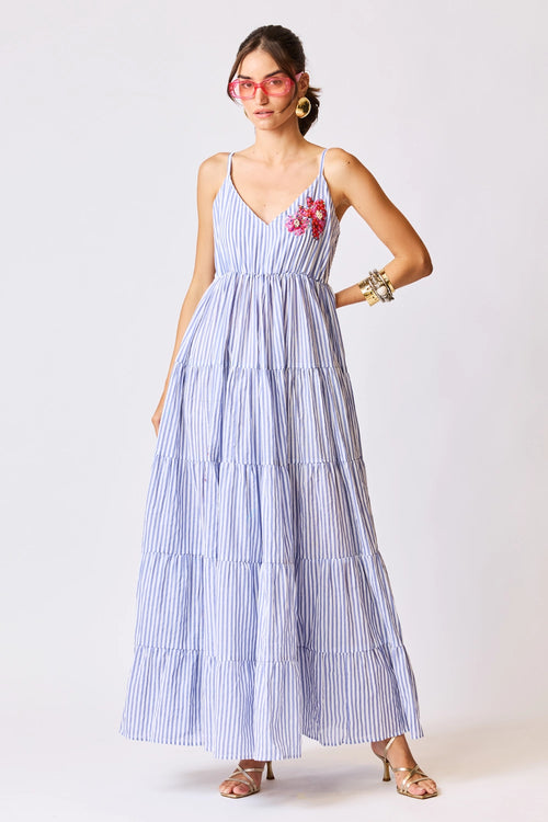Seaside Blossom Maxi Dress
