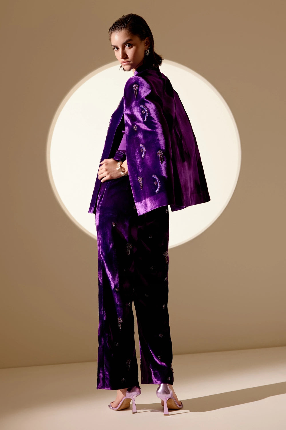 Purple Enchanté Cape And Pants Set