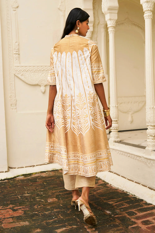 Benares Silk Brocade Jacket and Linen Pant
