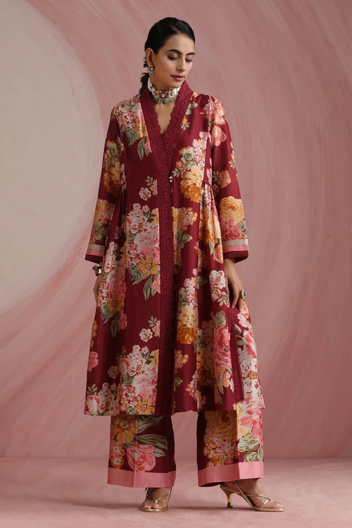 The Maharani Bagh Side Gathered Kurta Set