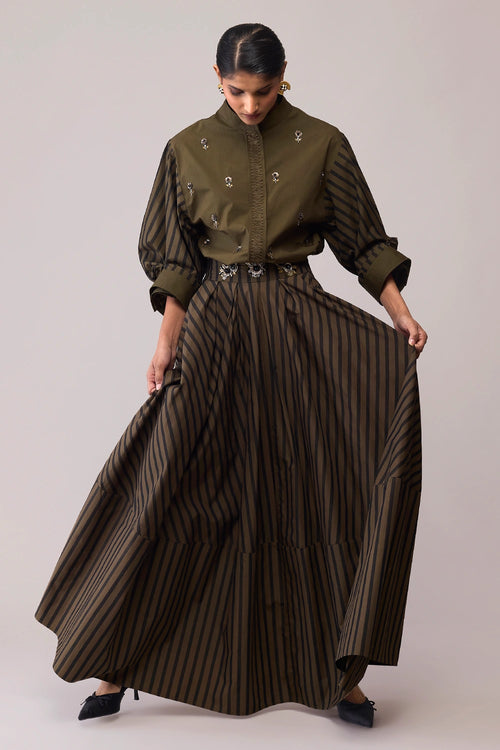 Fleur Olive Skirt