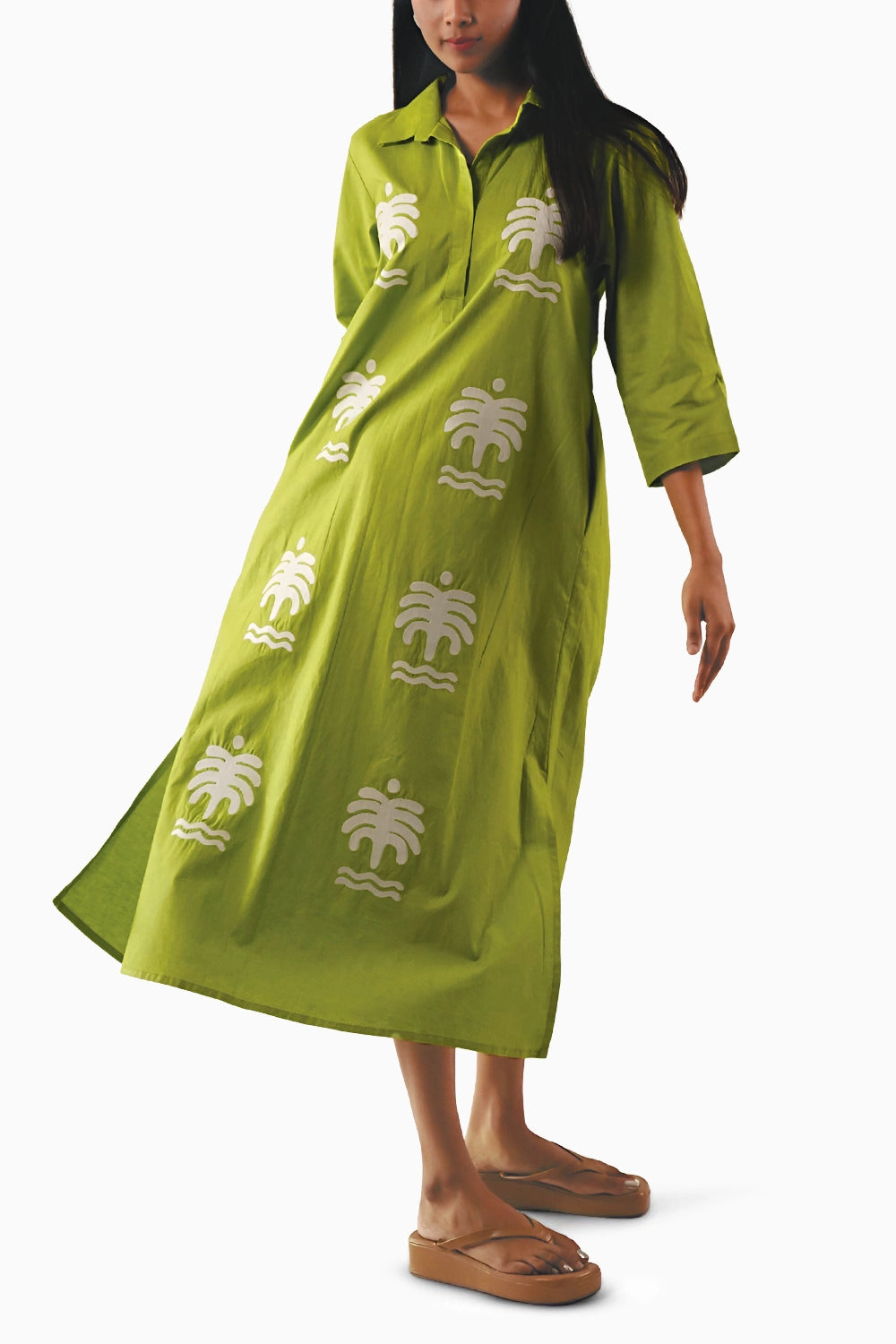 Palm Drift Dress Green