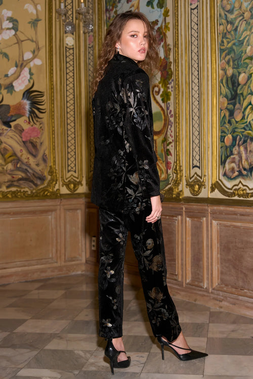 Floral Velvet Suit