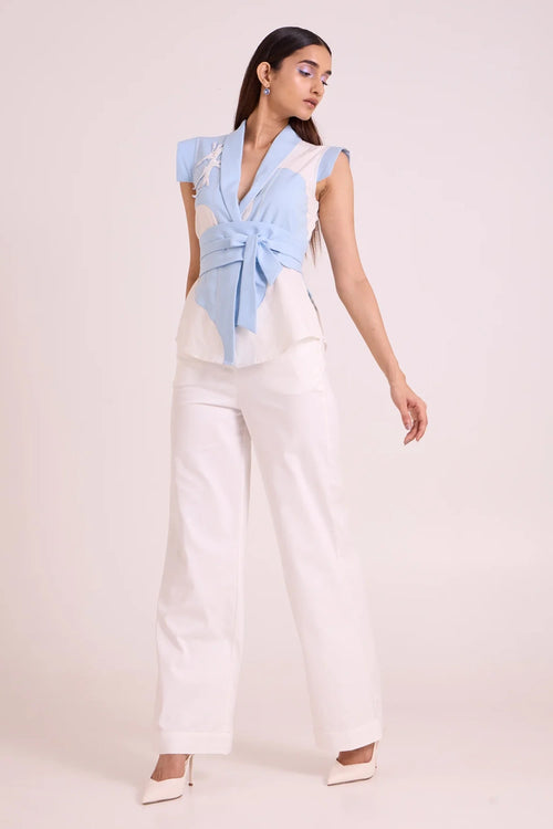 Murray Applique Wrap Top And Pant Set