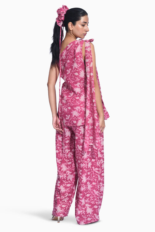 Sangria One Shoulder Set