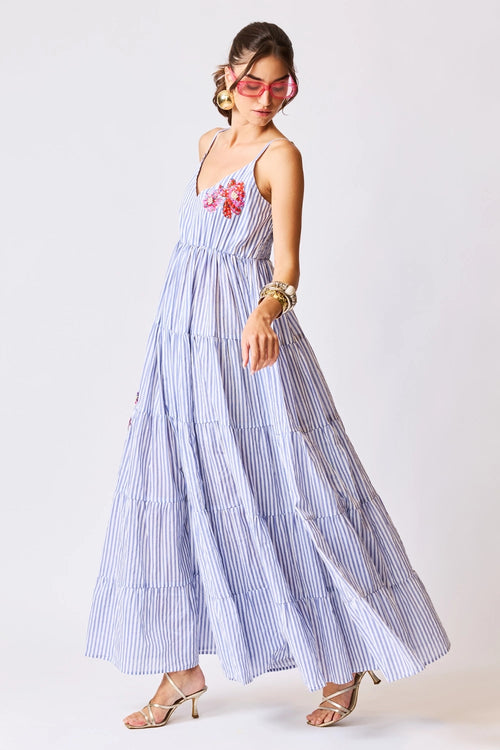 Seaside Blossom Maxi Dress