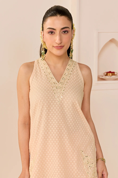 Miral Carnation Pink Short Kurta with Farsi Salwar and Dupatta