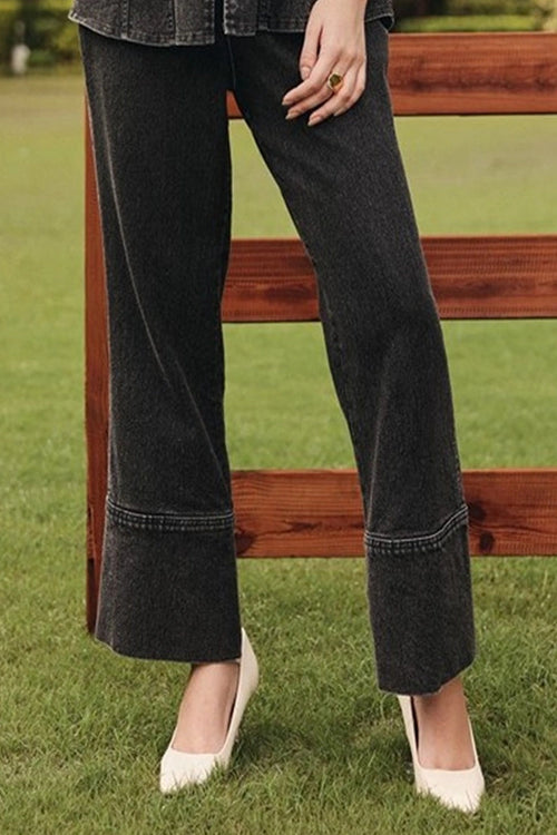 Martha Denim Jacket with Straight Denim Pants